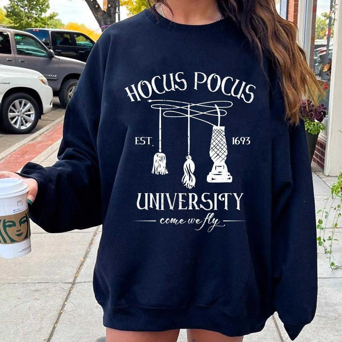 Come We Fly Hocus Pocus University Est 1693 Halloween Shirt 6