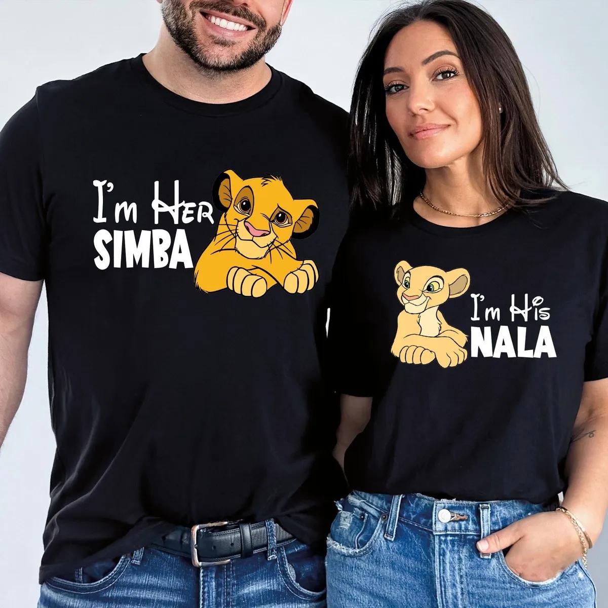 Couple Disney Simba and Nala Shirt Disney Valentines Tee 1 1