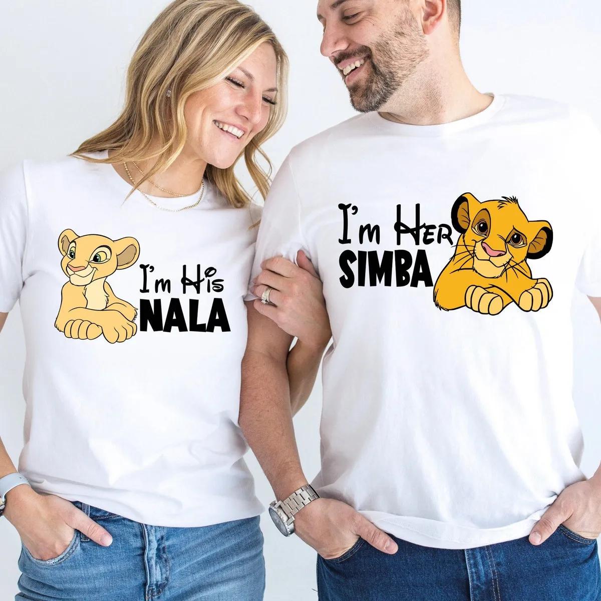 Couple Disney Simba and Nala Shirt Disney Valentines Tee 2 1