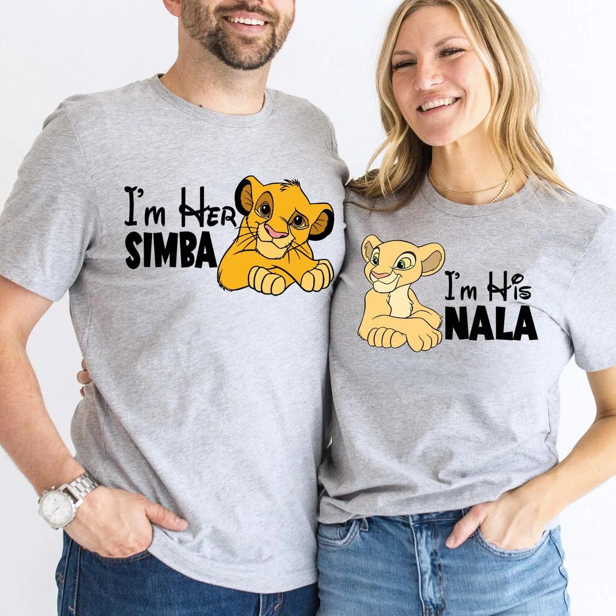 Couple Disney Simba and Nala Shirt Disney Valentines Tee 3 1