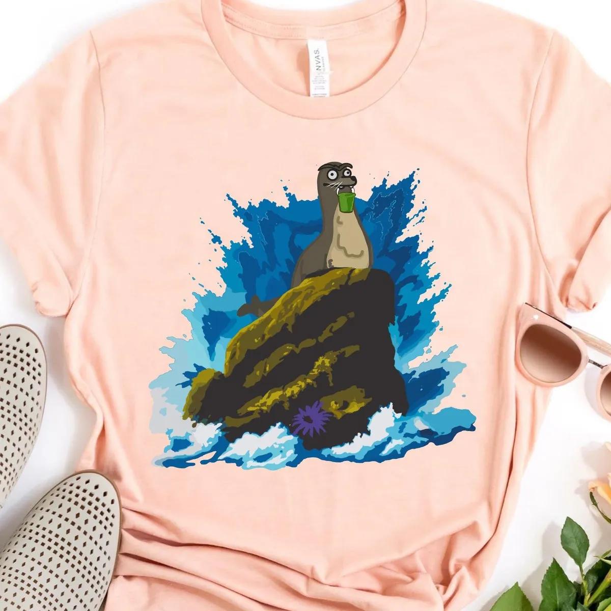 Crossover Finding Nemo Gerald And Little Mermaid Ariel Princess Sea Rock Shirt 4