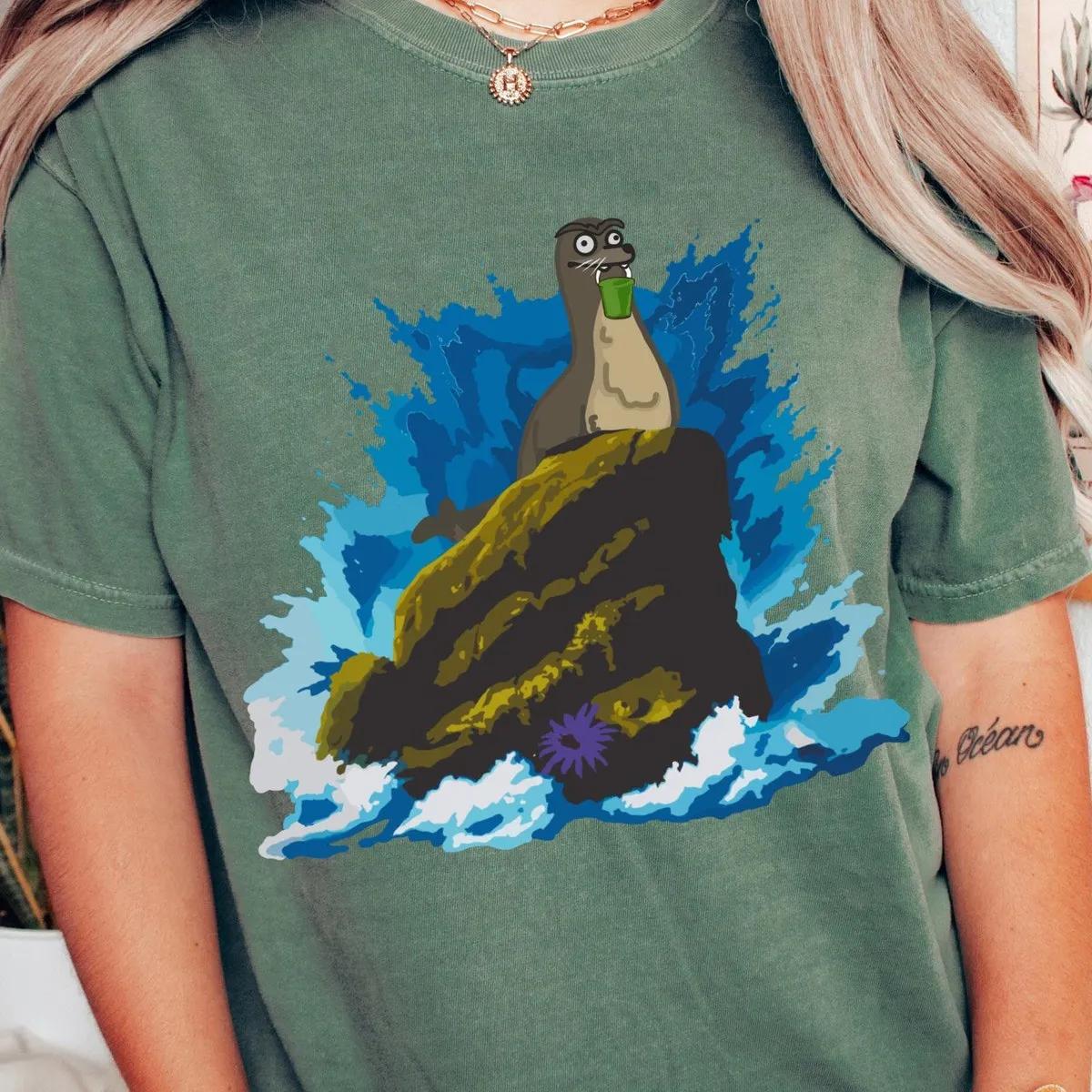 Crossover Finding Nemo Gerald And Little Mermaid Ariel Princess Sea Rock Shirt 5