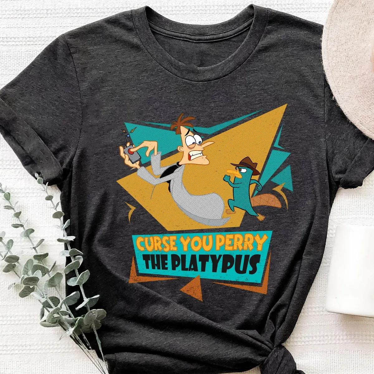 Curse You Perry the Platypus Retro Disney Shirt 4 1