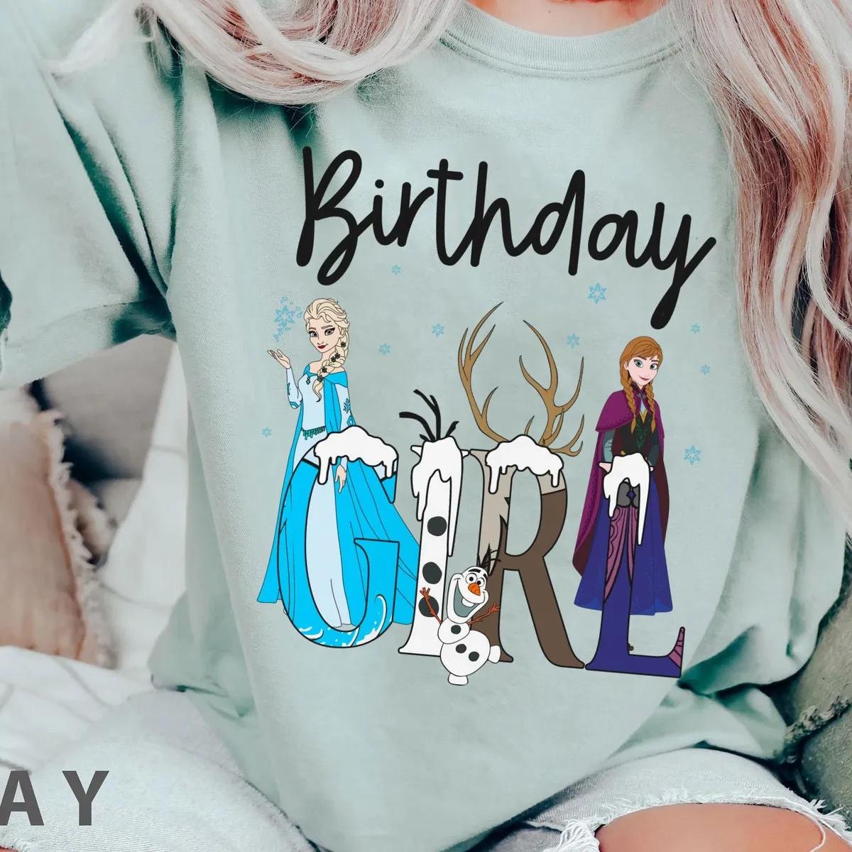 Custom Birthday Boy Girl Frozen Themed Kid Shirt 5