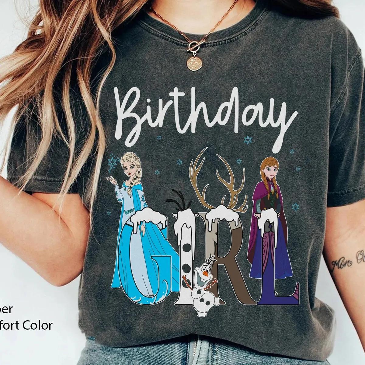 Custom Birthday Boy Girl Frozen Themed Kid Shirt 6