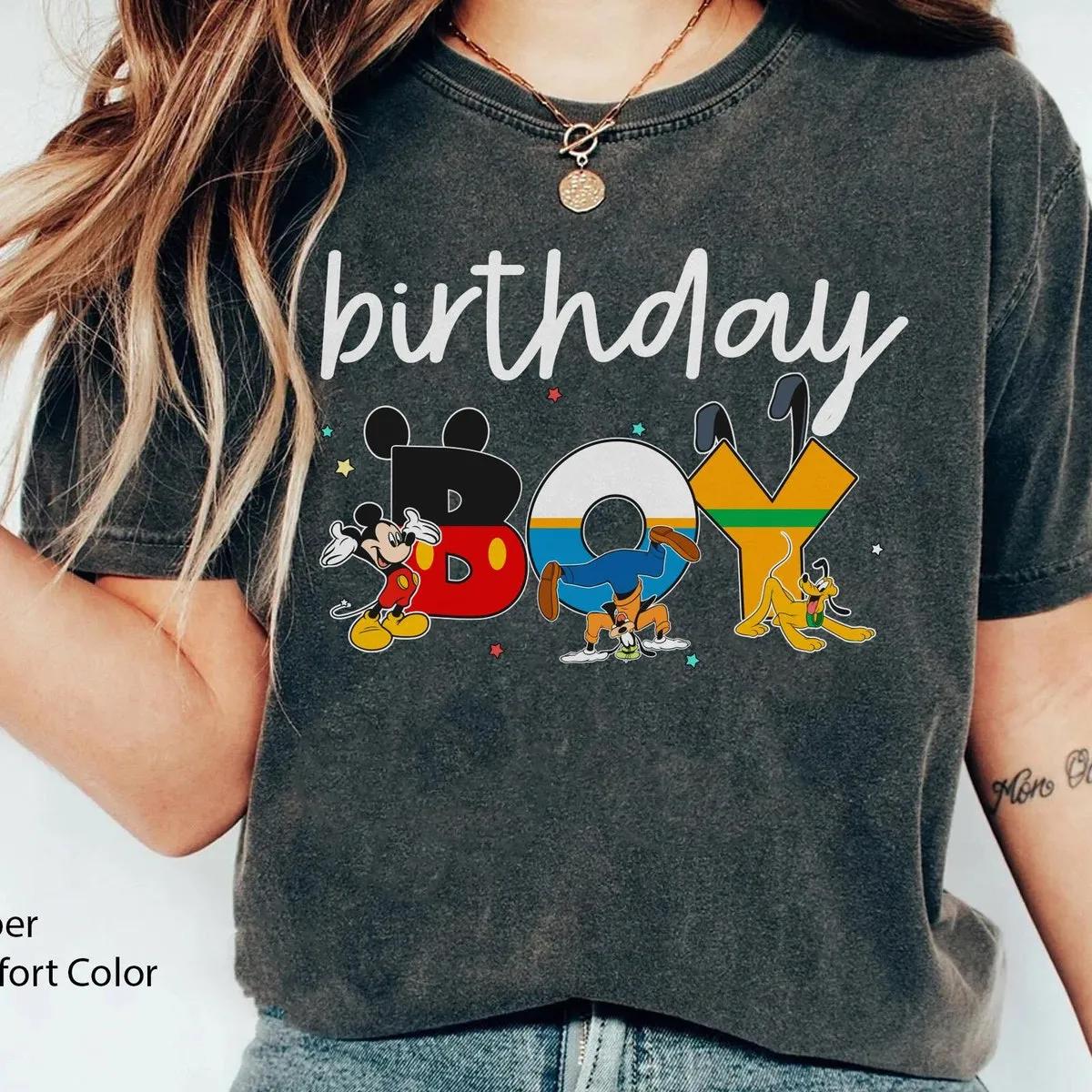 Custom Birthday Boy Girl Mickey Friends Themed Kid Shirt 5