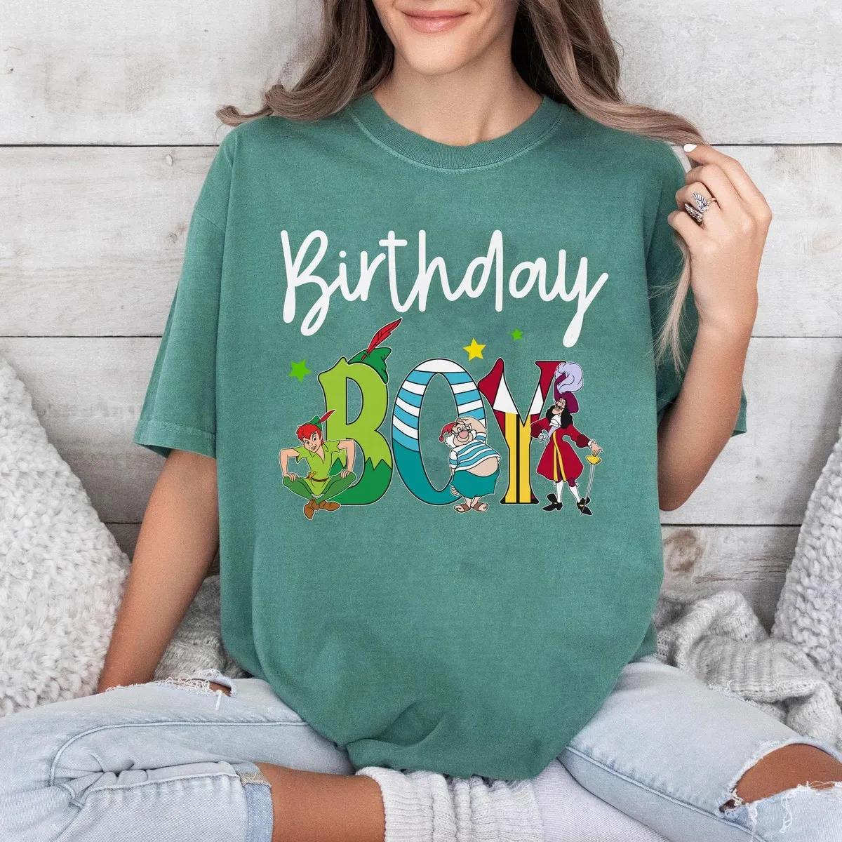 Custom Birthday Boy Girl Peter Pan Themed Kid Shirt 3