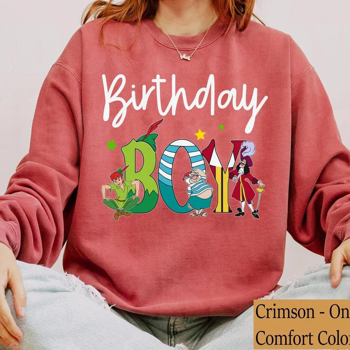 Custom Birthday Boy Girl Peter Pan Themed Kid Shirt 4