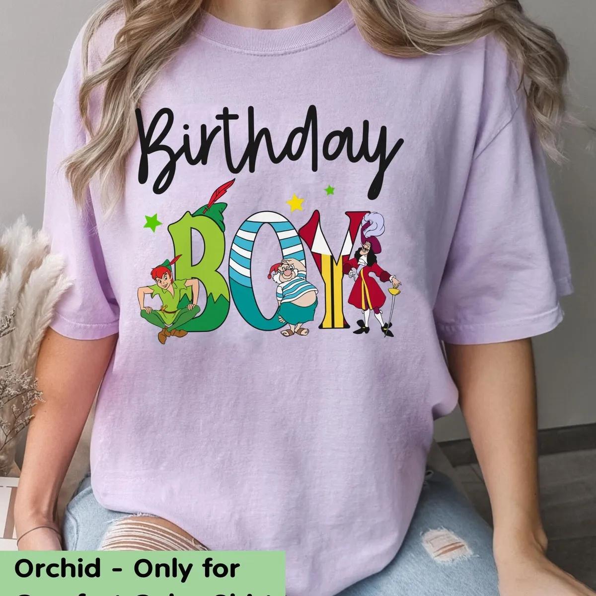 Custom Birthday Boy Girl Peter Pan Themed Kid Shirt 5