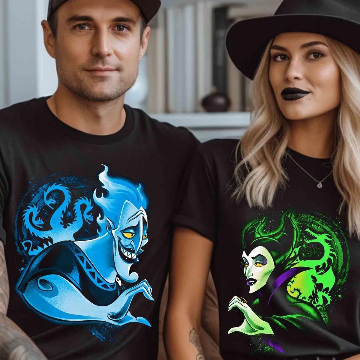 Custom Couple Evil Maleficent And Hades Disney Villain Shirt 1 1