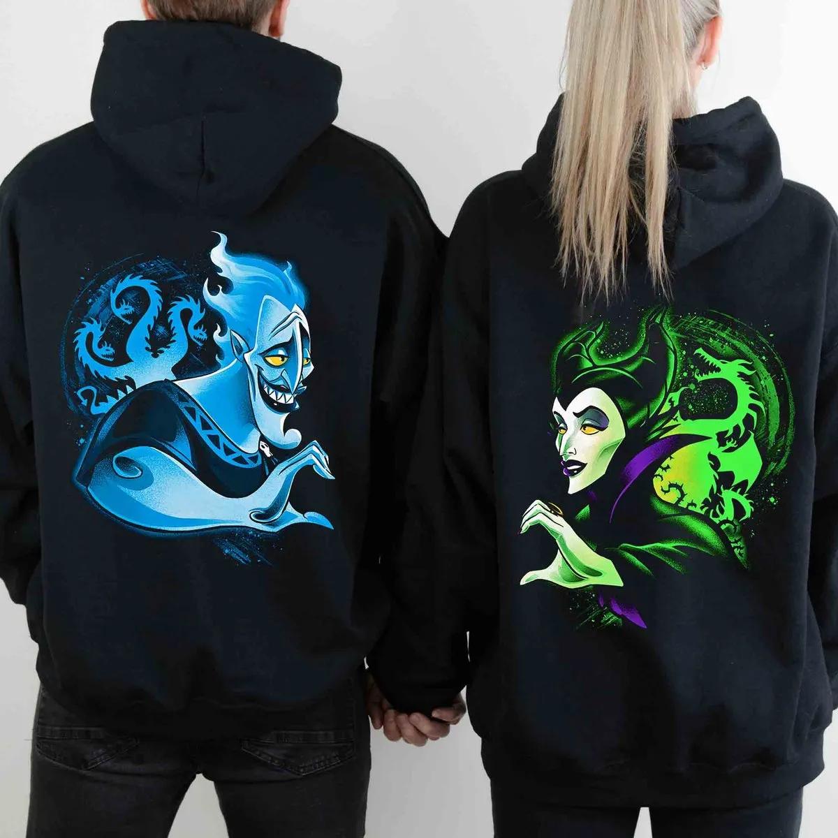 Custom Couple Evil Maleficent And Hades Disney Villain Shirt 2 1