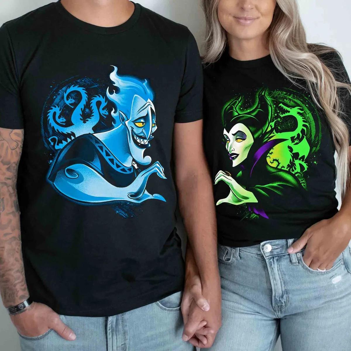 Custom Couple Evil Maleficent And Hades Disney Villain Shirt 3 1