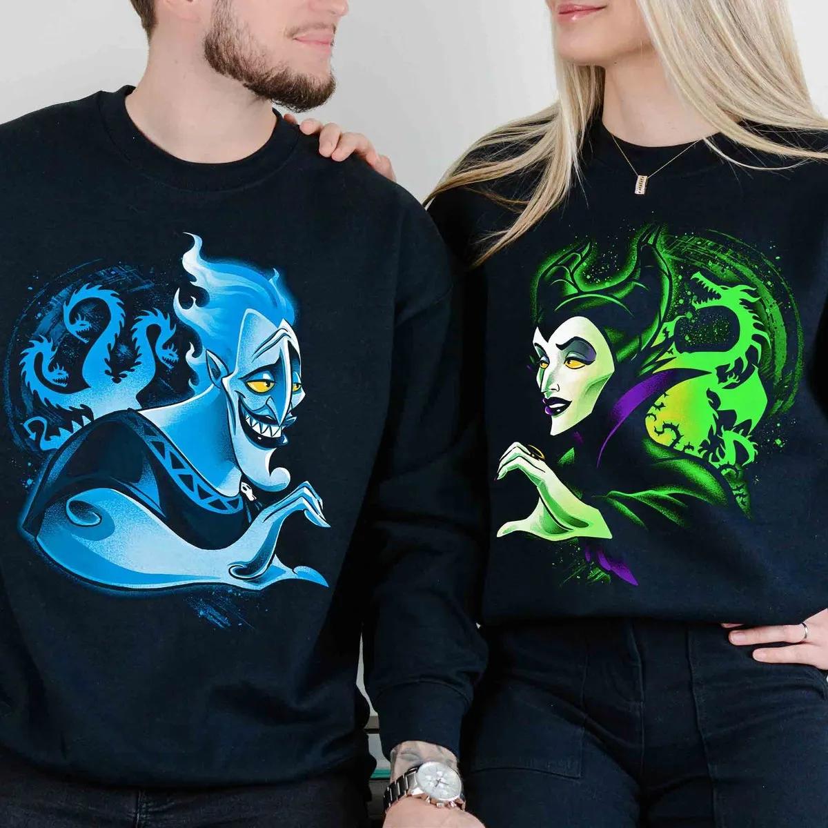 Custom Couple Evil Maleficent And Hades Disney Villain Shirt 4 1