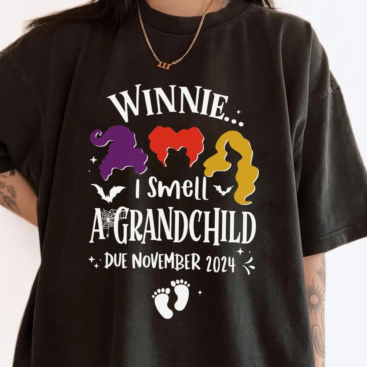 Custom Date Winnie Sanderson I Smell A Grandchild Disney Shirt 1 1