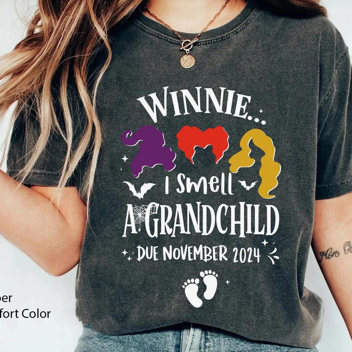 Custom Date Winnie Sanderson I Smell A Grandchild Disney Shirt 4 1