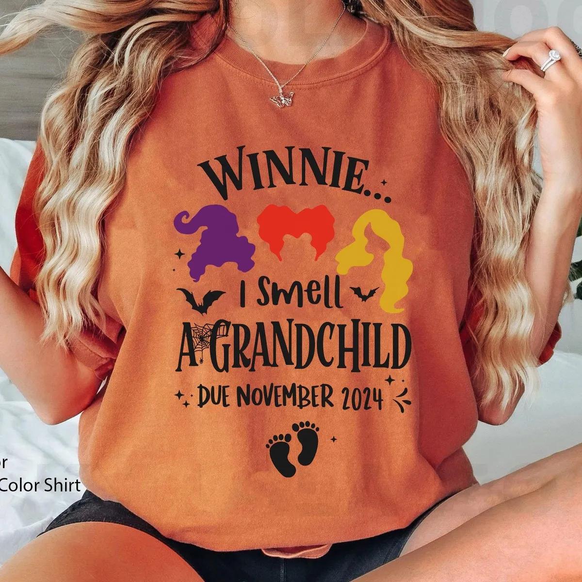 Custom Date Winnie Sanderson I Smell A Grandchild Disney Shirt 6 1