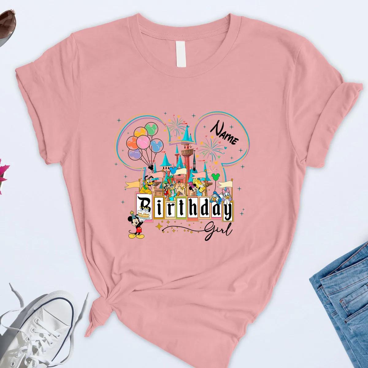 Custom Disney Birthday Girl Shirt Disneyworld Birthday Name Tee 2 1