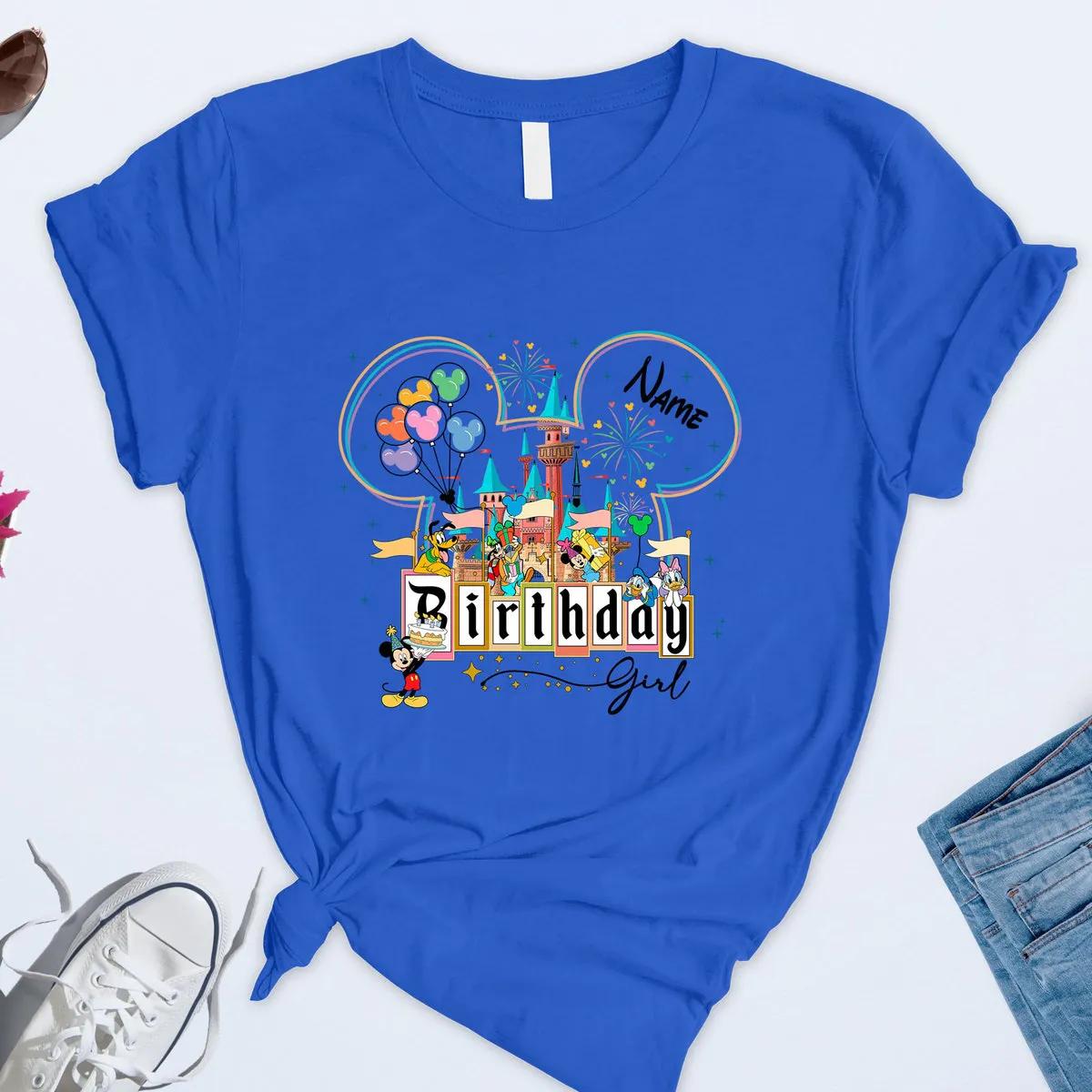 Custom Disney Birthday Girl Shirt Disneyworld Birthday Name Tee 3 1