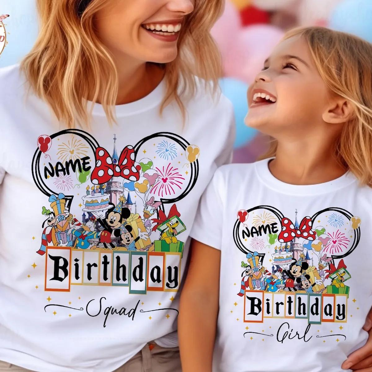 Custom Disney Birthday Trip Shirt Disney Birthday Squad Shirt 1 1