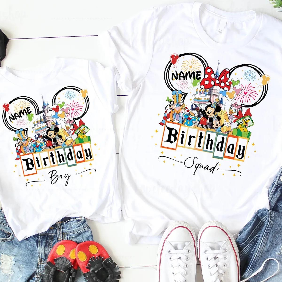 Custom Disney Birthday Trip Shirt Disney Birthday Squad Shirt 2 1