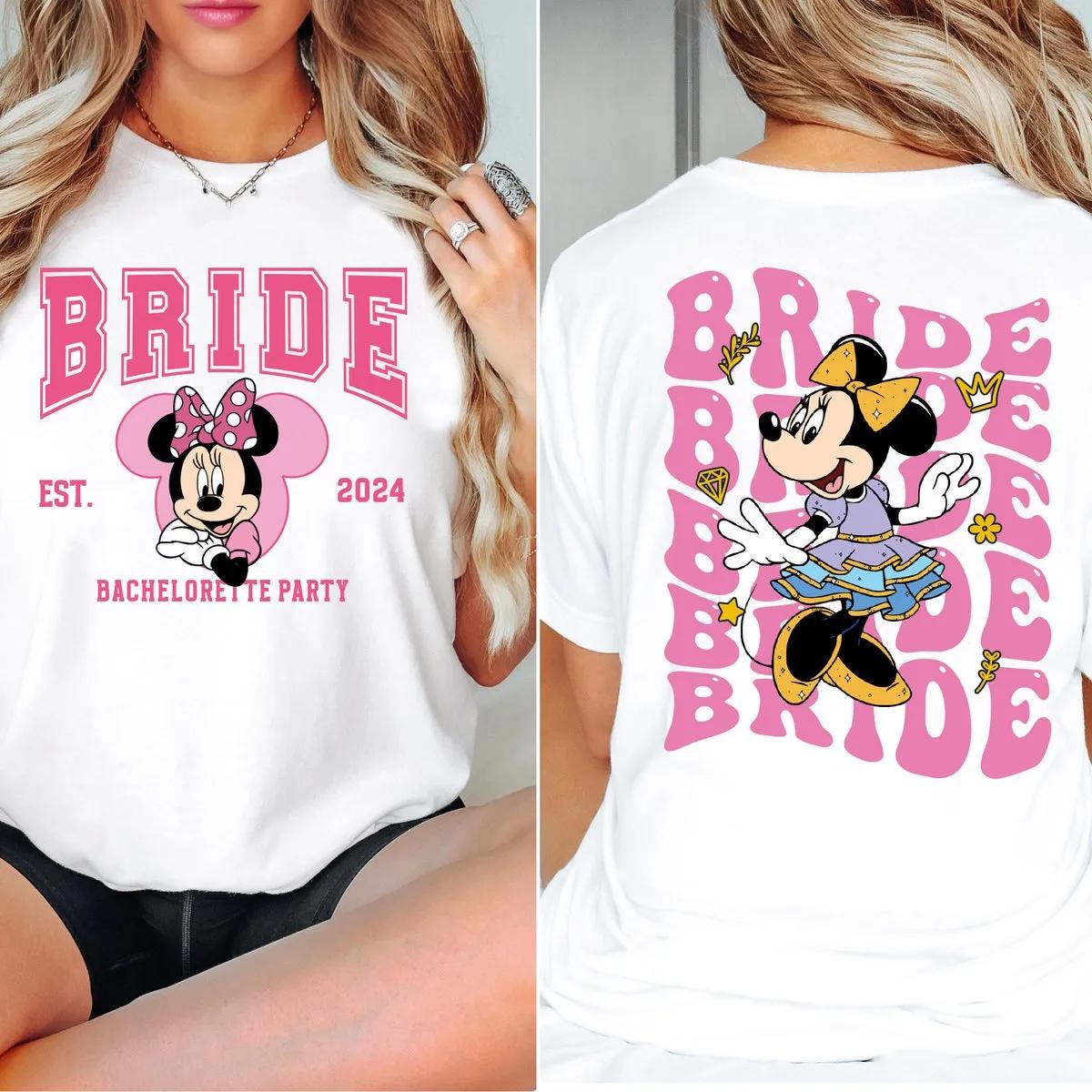 Custom Disney Bride Shirt Bride Minnie and Daisy Duck Tee 1 1