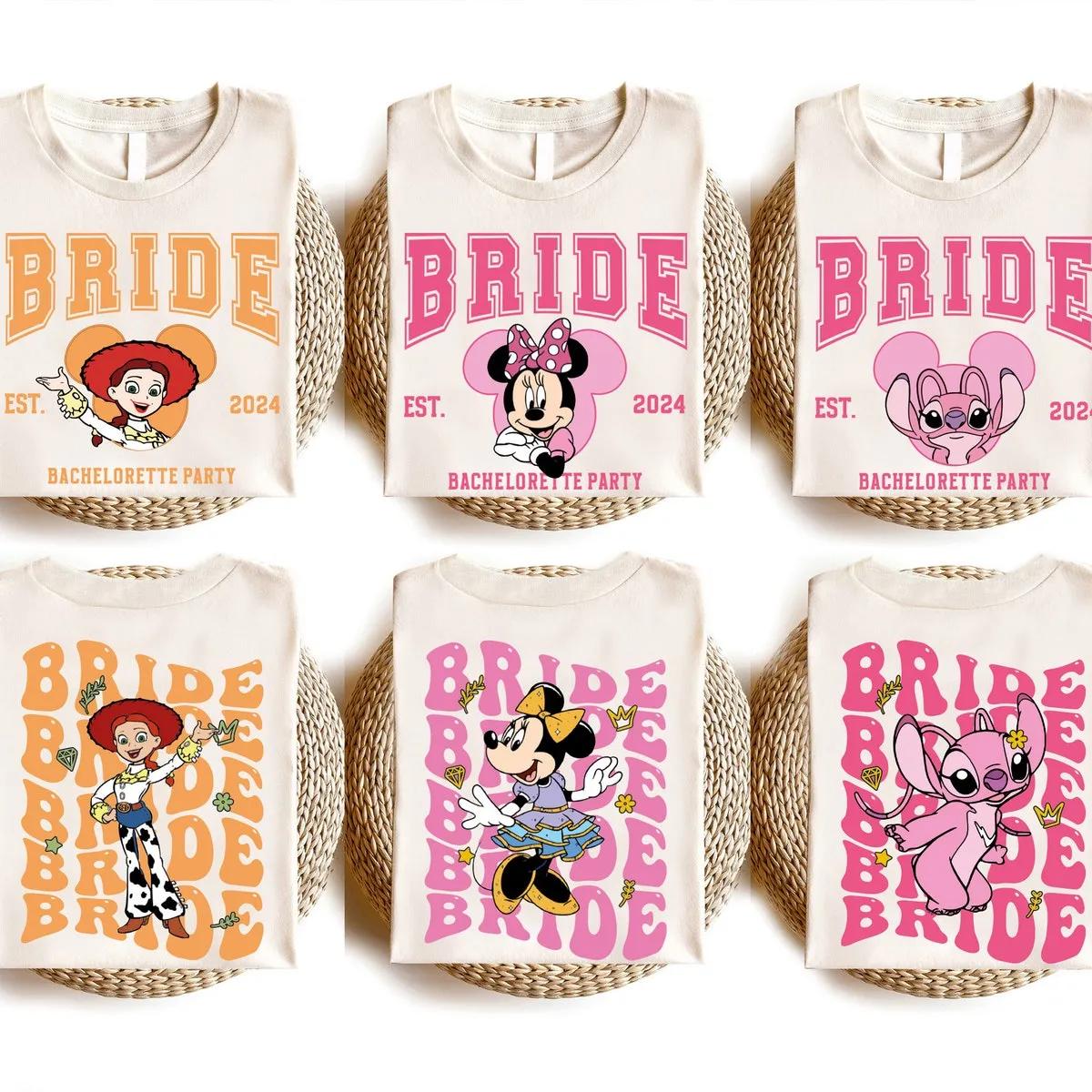 Custom Disney Bride Shirt Bride Minnie and Daisy Duck Tee 3 1