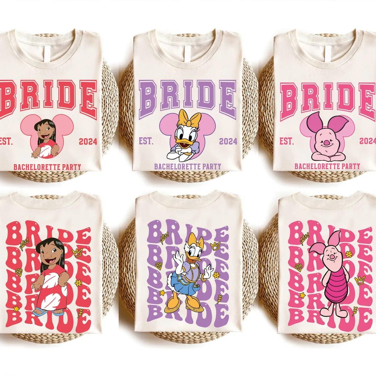 Custom Disney Bride Shirt Bride Minnie and Daisy Duck Tee 4 1