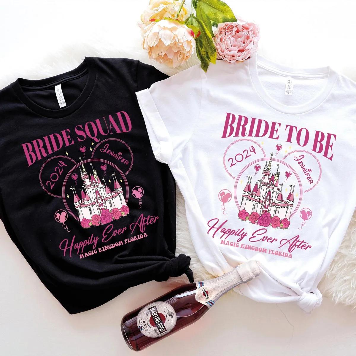 Custom Disney Bride To Be Shirt Disneyland Bride Squad Tee 2 1