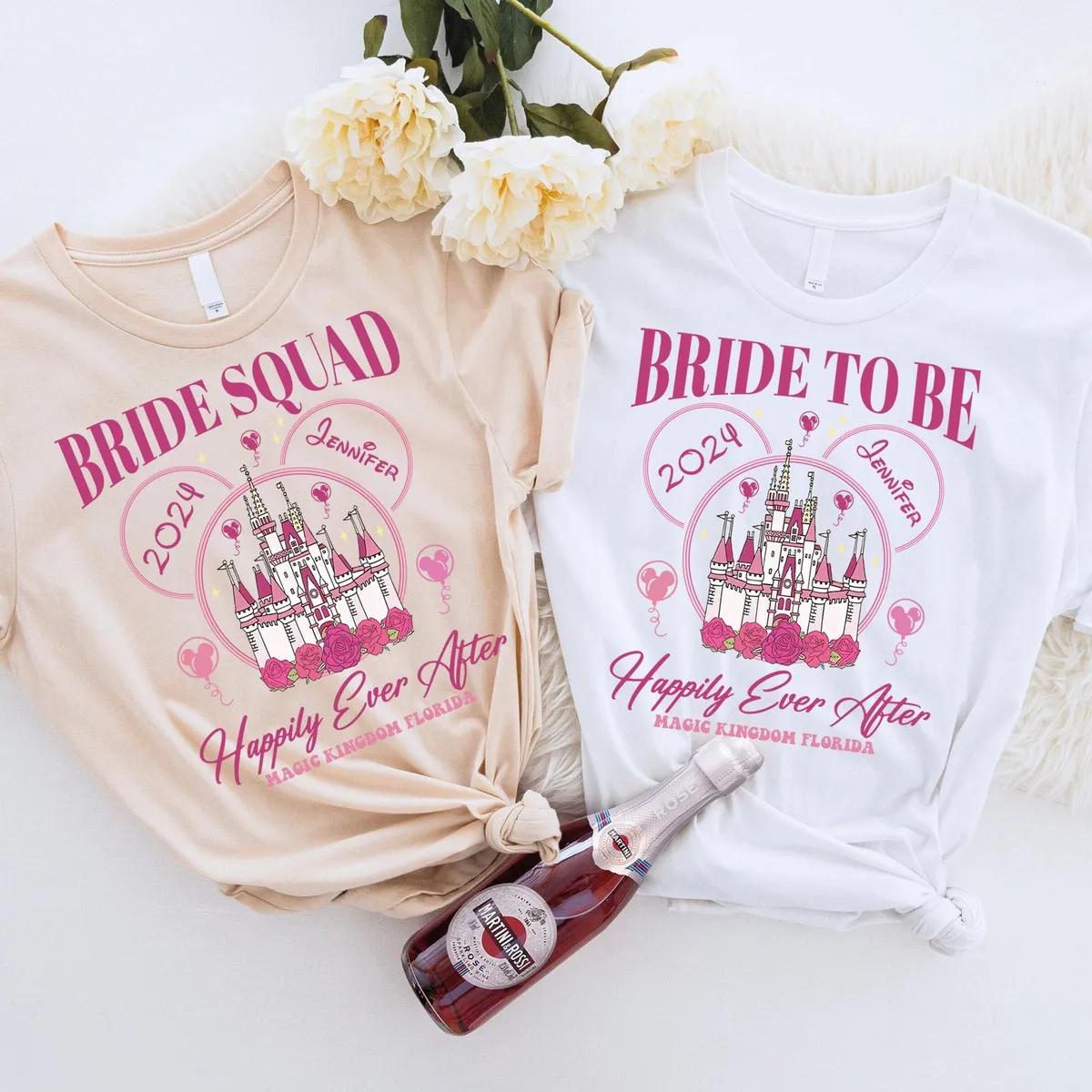 Custom Disney Bride To Be Shirt Disneyland Bride Squad Tee 3 1