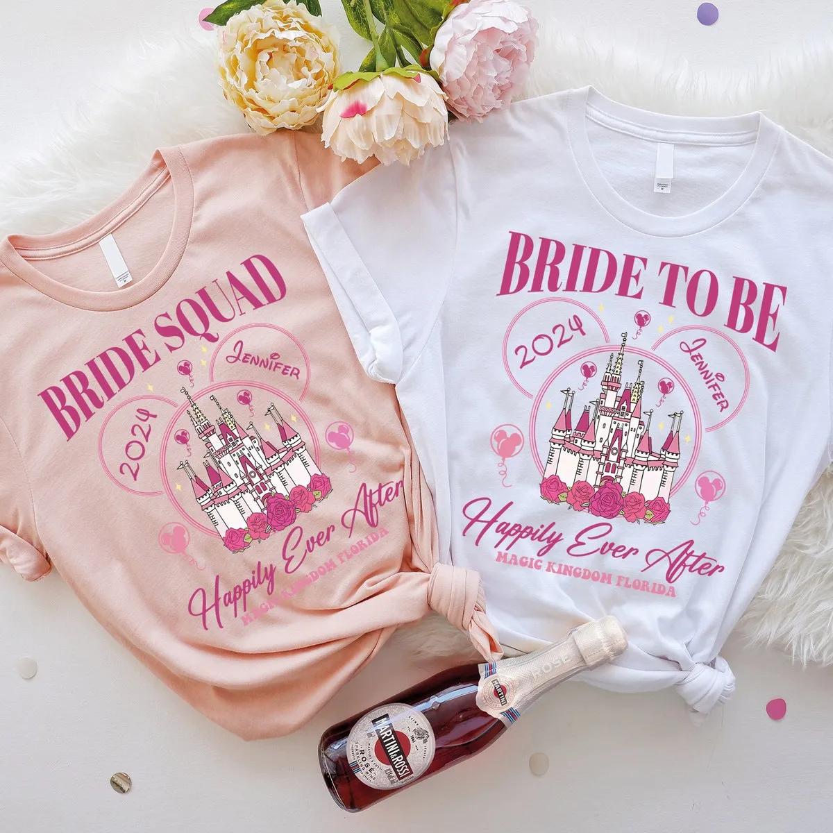 Custom Disney Bride To Be Shirt Disneyland Bride Squad Tee 4 1