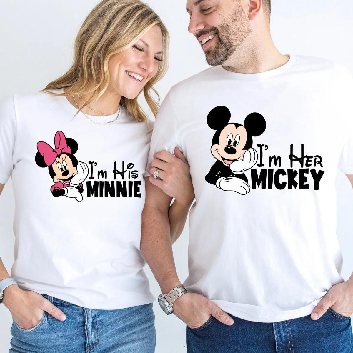 Custom Disney Couples Shirt Her Mickey and His Minnie Tee 2 1