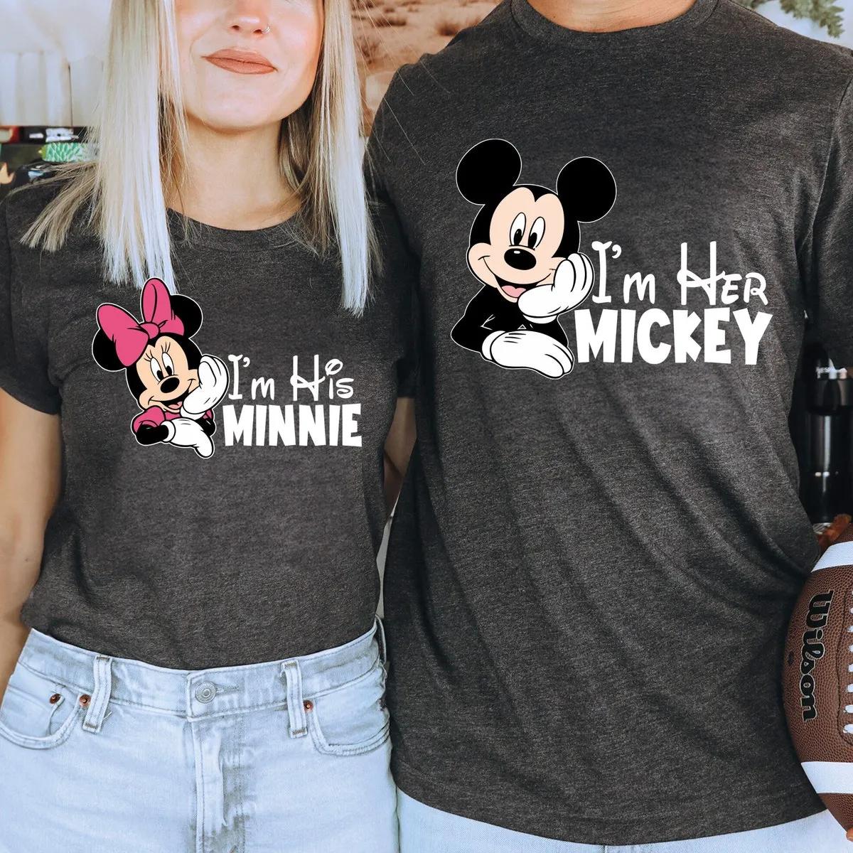 Custom Disney Couples Shirt Her Mickey and His Minnie Tee 3 1