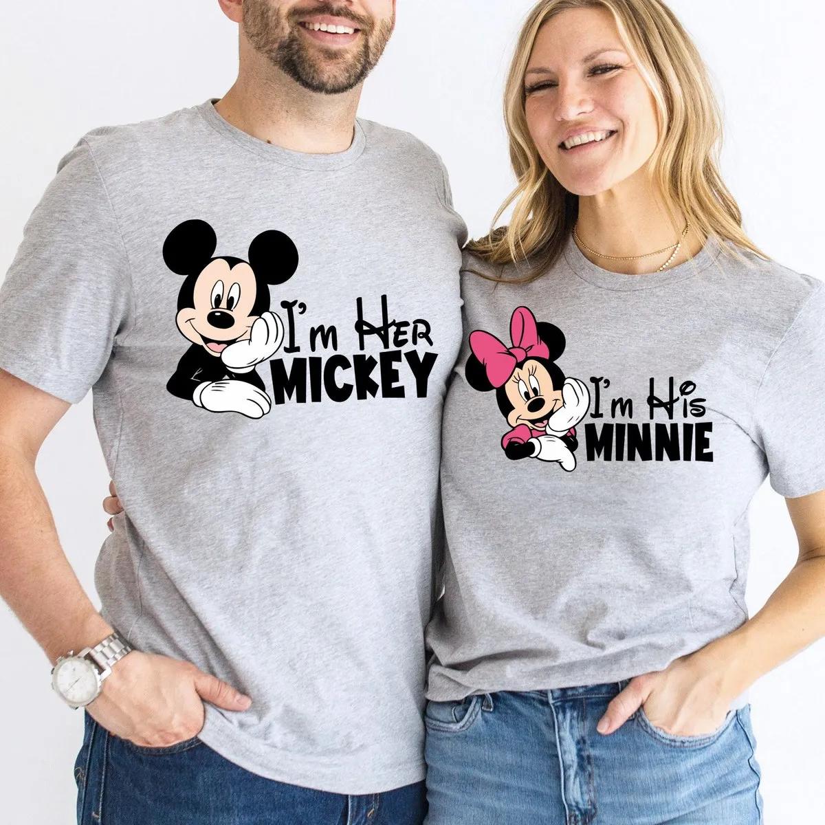 Custom Disney Couples Shirt Her Mickey and His Minnie Tee 4 1