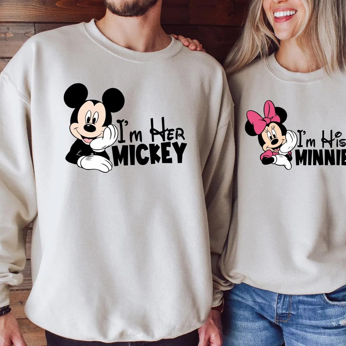 Custom Disney Couples Shirt Her Mickey and His Minnie Tee 5 1