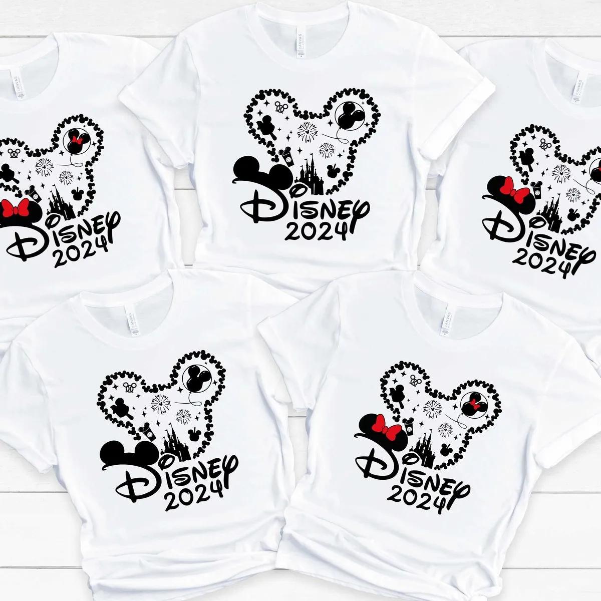 Custom Disney Family Trip 2024 Shirt Mickey Minnie Castle Tee 1 1