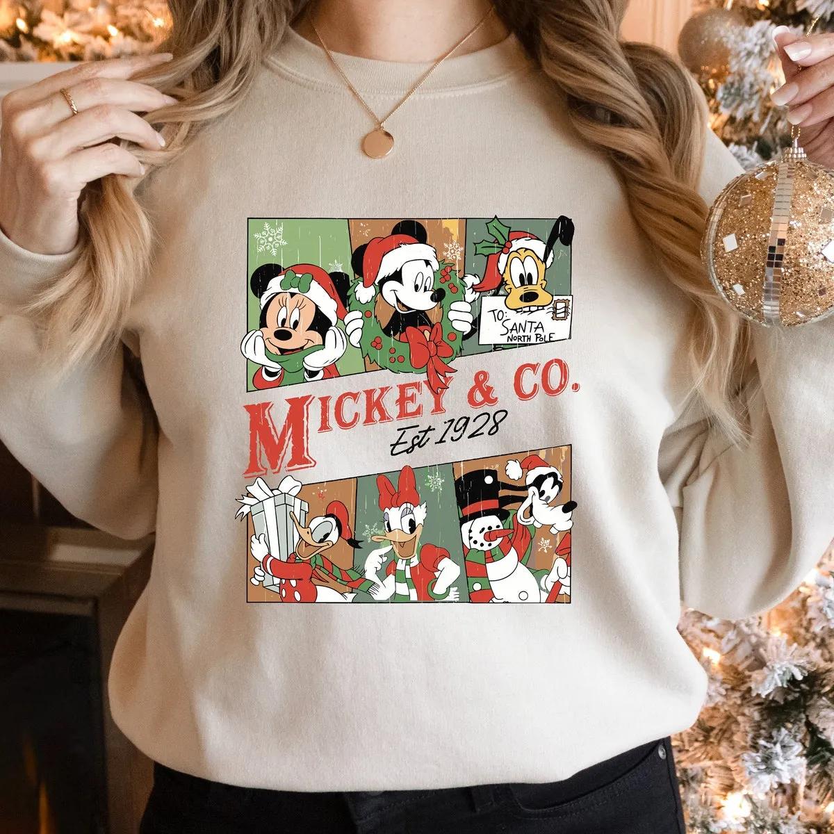 Custom Disney Mickey Minnie Christmas Shirt 1 1 1