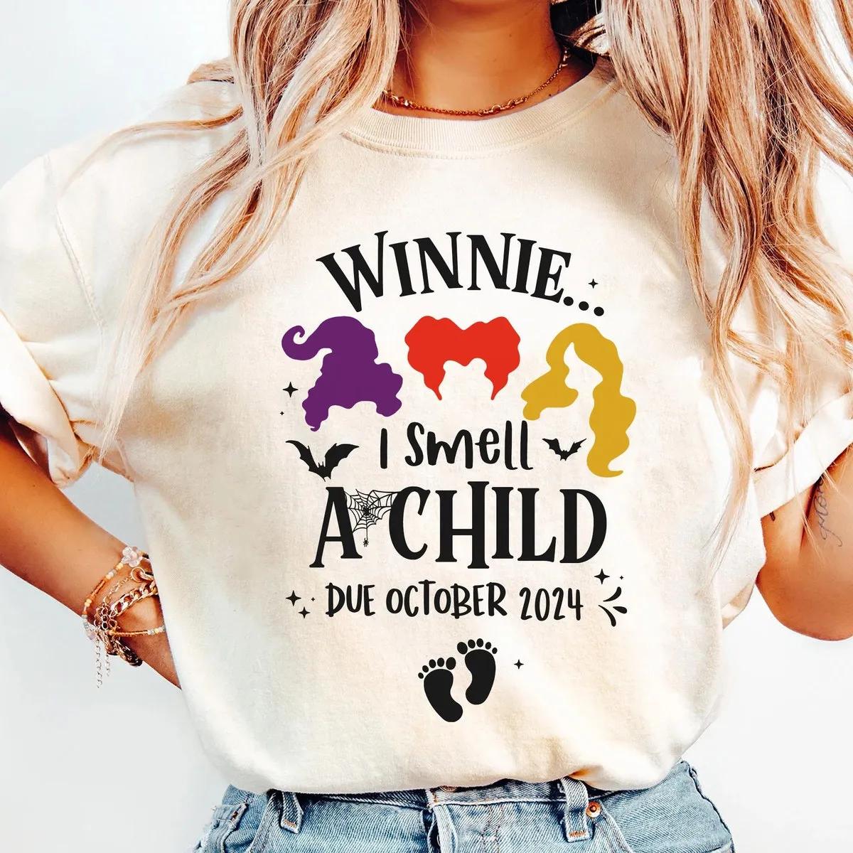 Custom Due Date Winnie Sanderson I Smell A Child Disney Shirt 2 1