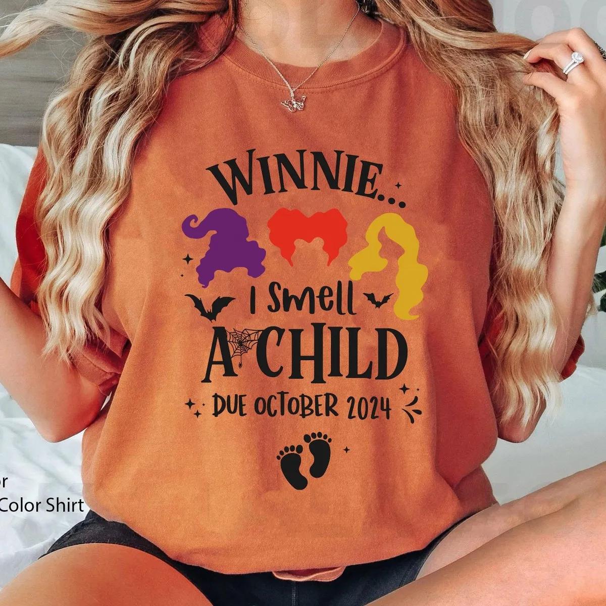 Custom Due Date Winnie Sanderson I Smell A Child Disney Shirt 3 1