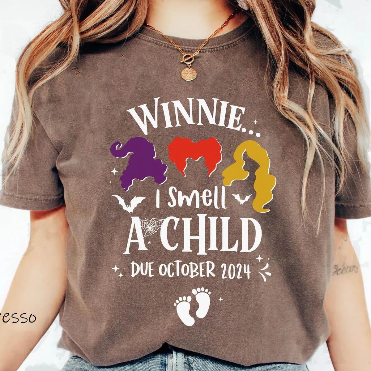 Custom Due Date Winnie Sanderson I Smell A Child Disney Shirt 4 1