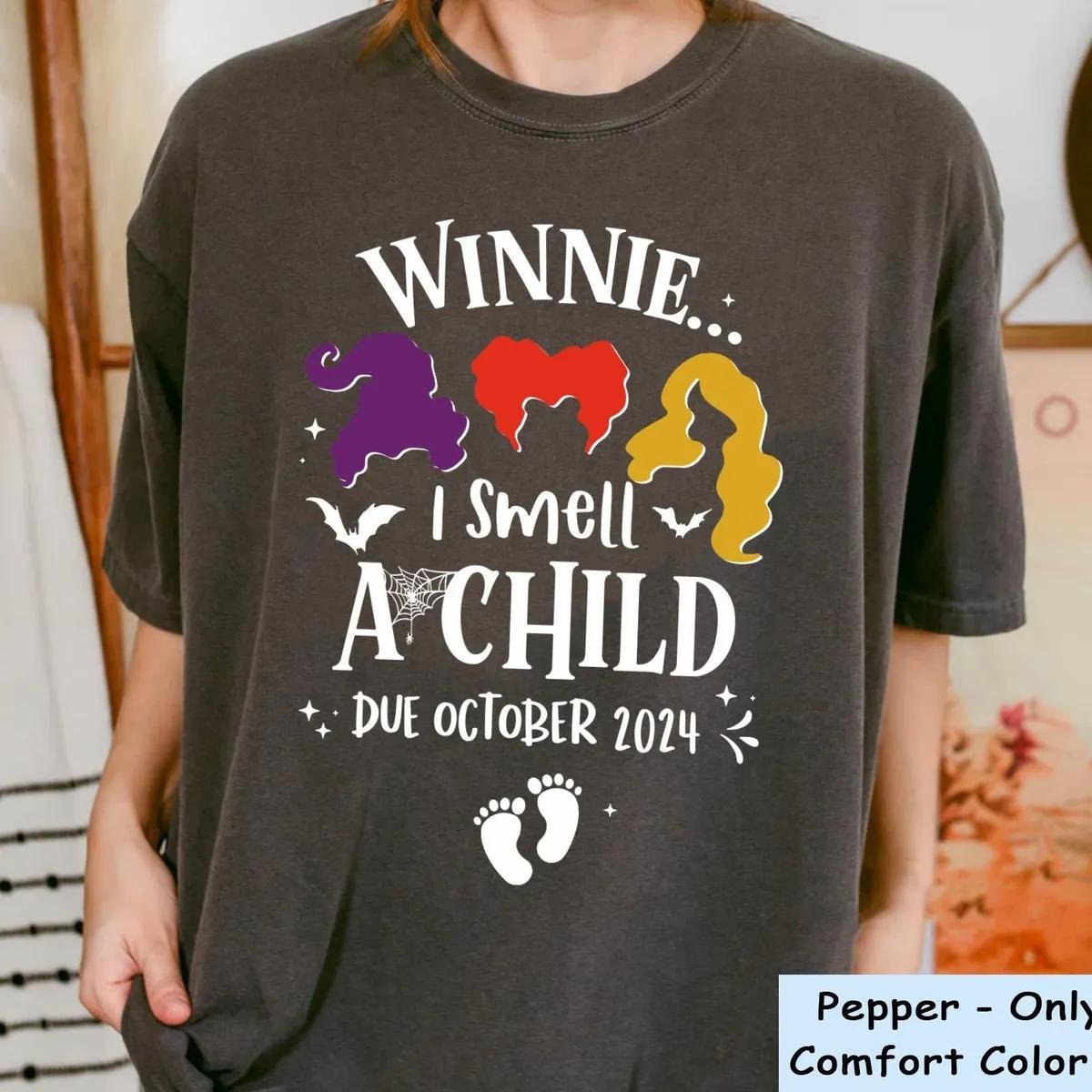 Custom Due Date Winnie Sanderson I Smell A Child Disney Shirt 5 1