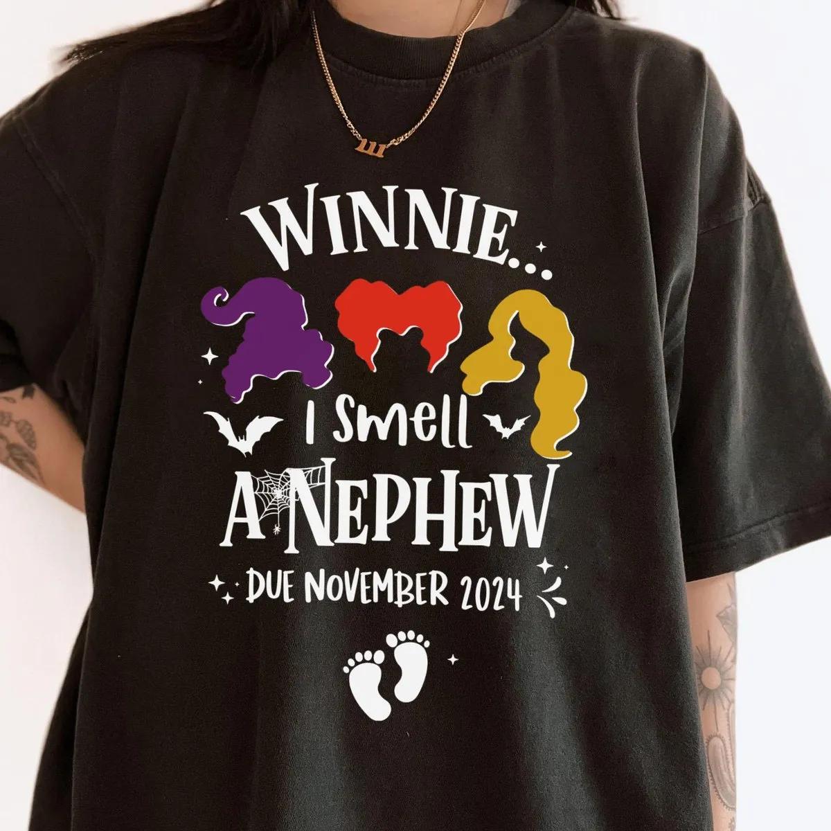 Custom Due Date Winnie Sanderson I Smell A Nephew Halloween Shirt 1