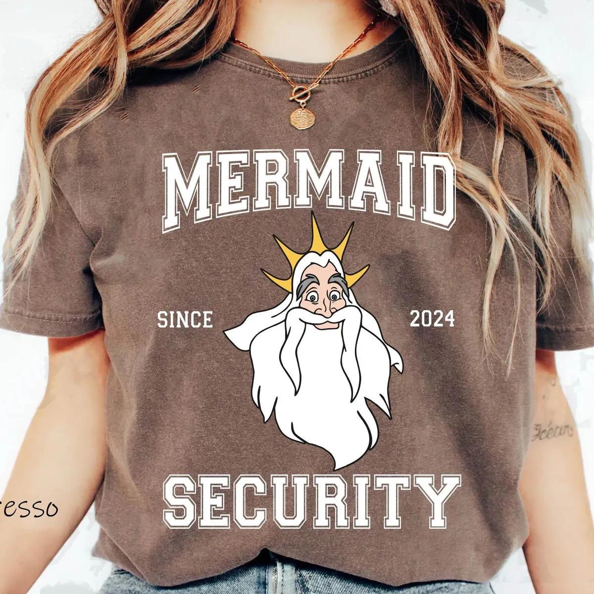 Custom Est King Triton Mermaid Security Shirt 4