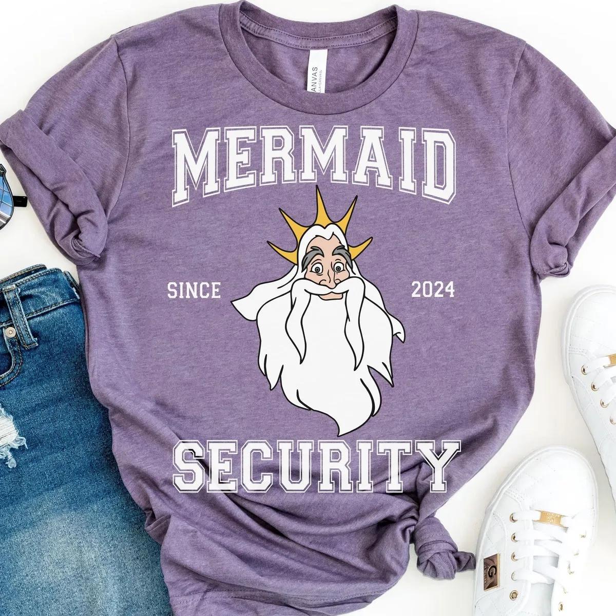 Custom Est King Triton Mermaid Security Shirt 6