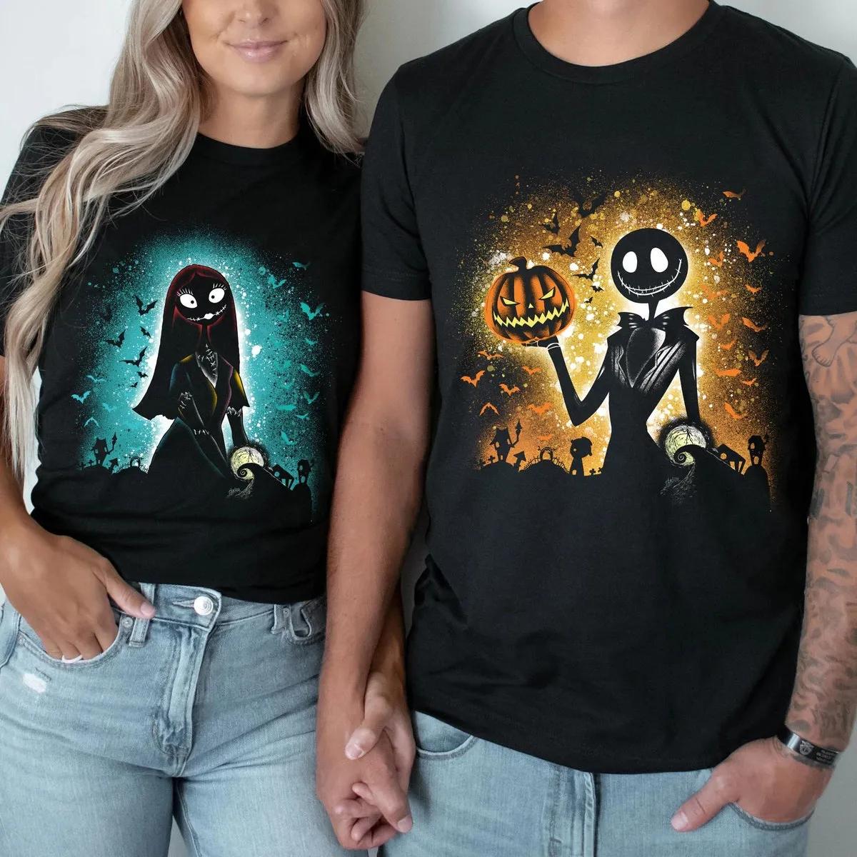 Custom Halloween Jack Skellington and Sally Shirt 1 1