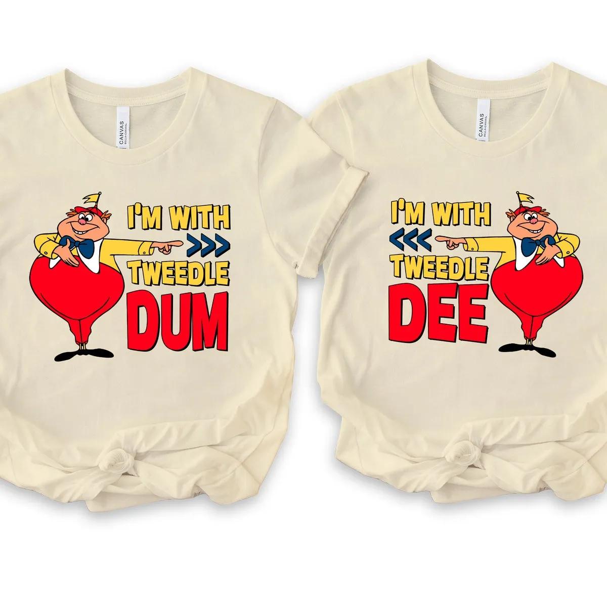 Custom Im With The Tweedle Dum Tweedle Dee Disney Shirt 1 1