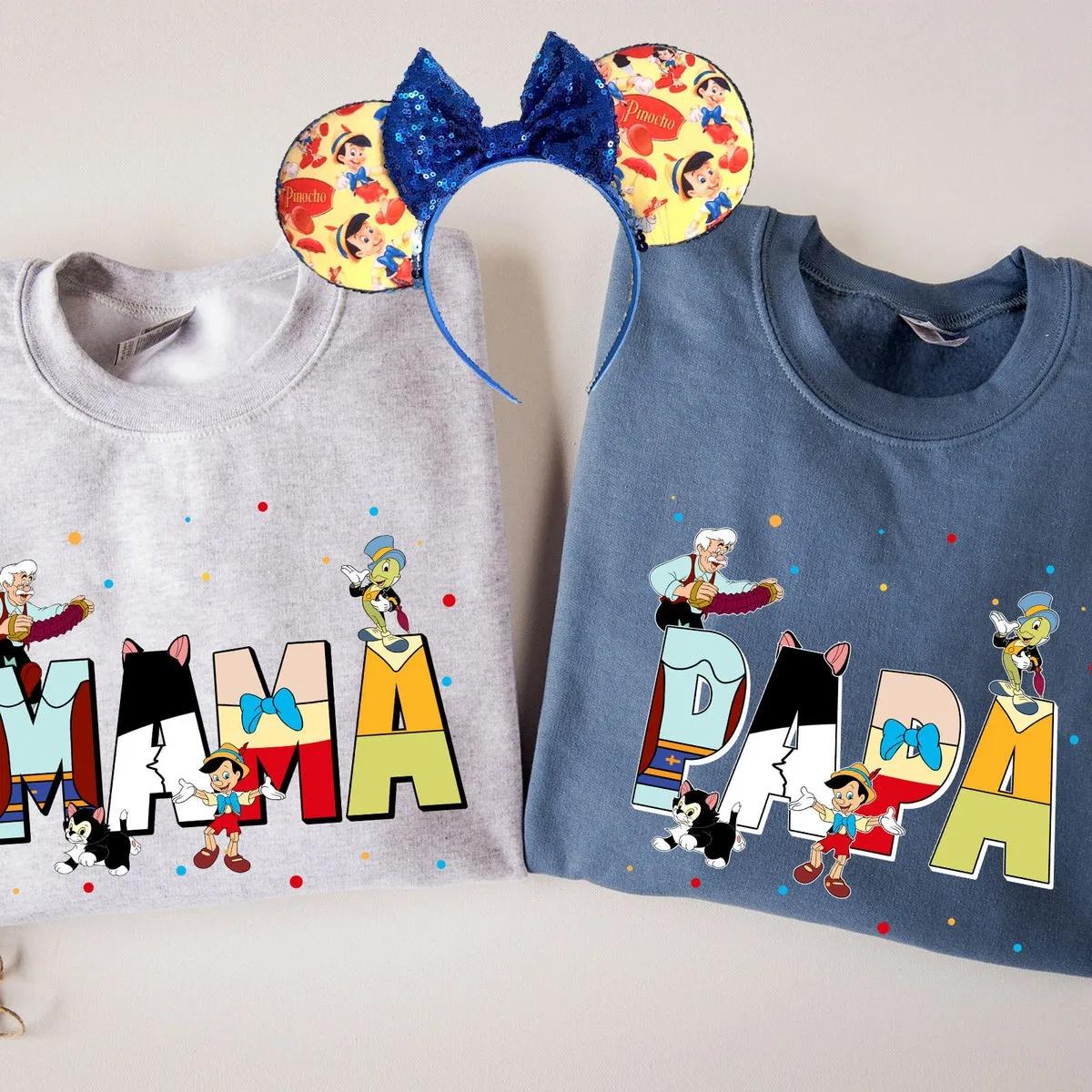 Custom Mama Papa Pinocchio Themed Shirt 1