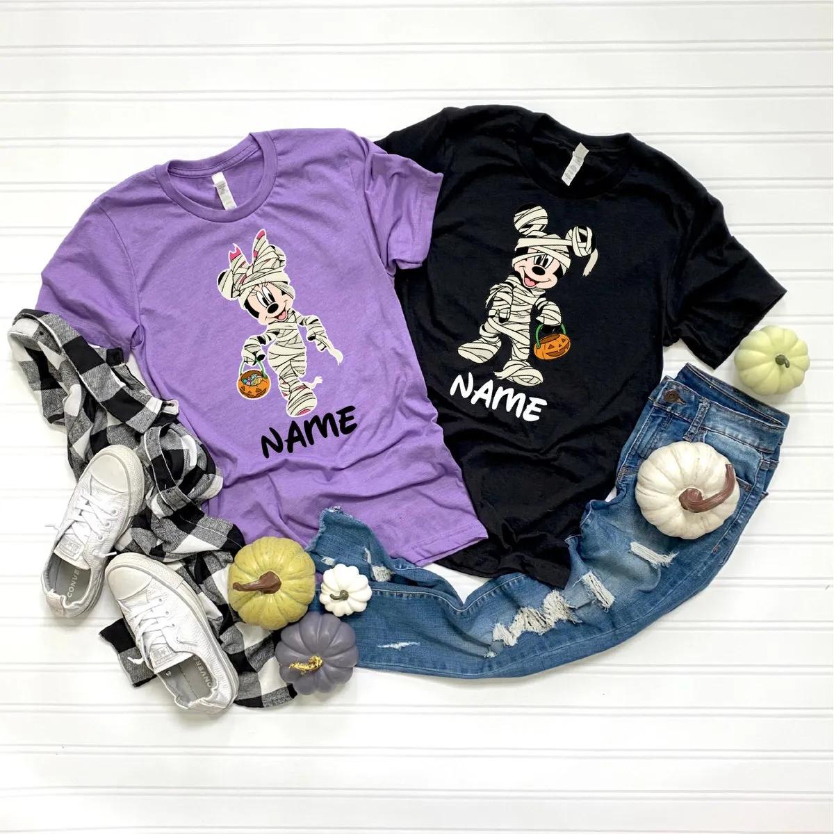 Custom Mickey And Minnie Mummy Halloween Disney Shirt 3