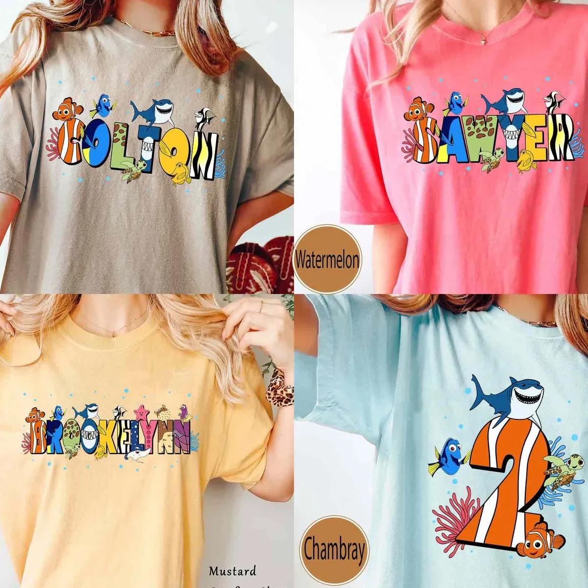 Custom Mom Dad Finding Nemo Themed Disney Shirt 6 1