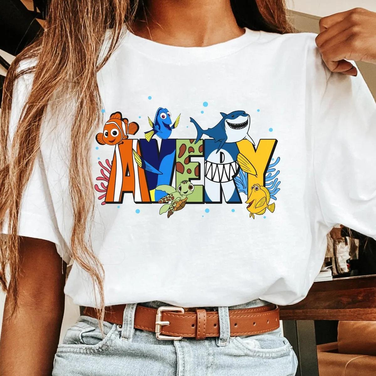 Custom Mom Dad Finding Nemo Themed Shirt 5