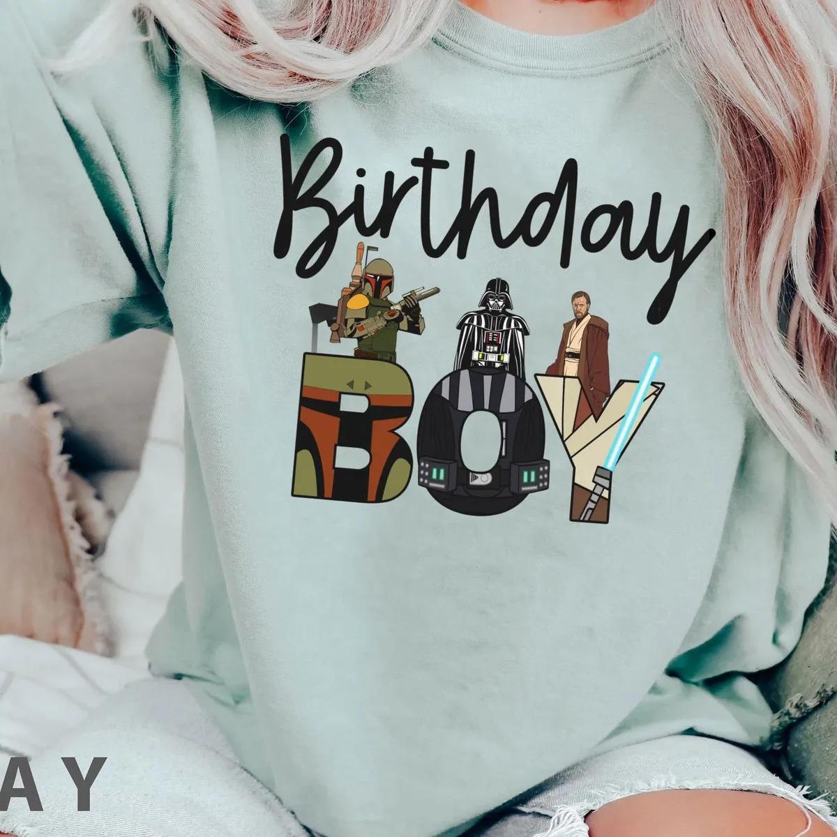 Custom Name Age Star Wars Birthday Boy Girl Kid Shirt 3